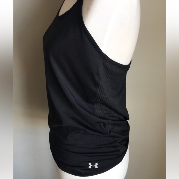 Under Armour - Fly By Racing Back Tank In Black - Picture 3 of 9
